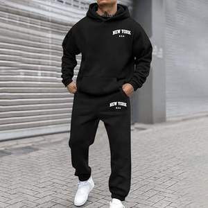 Conjunto Deportivo de 2 Piezas para Hombre, Estilo Hip Hop, Otoño, Sudadera con Capucha y Pantalones Deportivos, Casual, Gimnasio, Atlético, 100% Algodón, Secado Rápido - Product Image 2