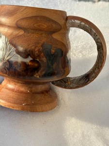 Tasse à expresso artisanale unique en son genre, tasse en bois gravée à la main, tasse personnalisée en forme de baril, tasse à café ou à thé vintage - Product Image 6