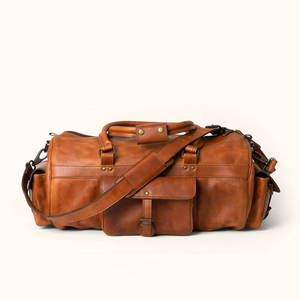 Sac de sport pour homme de haute qualité, personnalisé, en cuir véritable, pliable, pour les voyages et les sports, vente chaude - Product Image 1