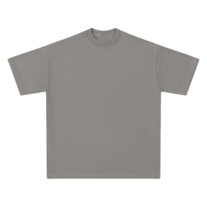 เสื้อยืดโอเวอร์ไซส์ผ้าคอตตอนหนา 320 GSM สไตล์สตรีทแวร์ แบบเรียบ สีพื้น ทรงหลวม - Product Image 1