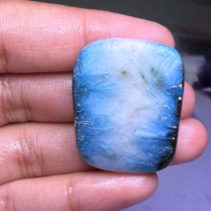 Vente en gros de pierres précieuses naturelles de qualité supérieure, cristal blanc bleu glacier, cabochons de formes variées, pour la fabrication de bijoux - Product Image 2