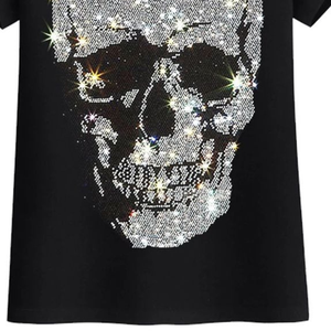 T-shirt pour homme avec strass, design très demandé, prix raisonnable, anti-plis, meilleurs designs, t-shirt avec strass en tissu dernier cri - Product Image 4