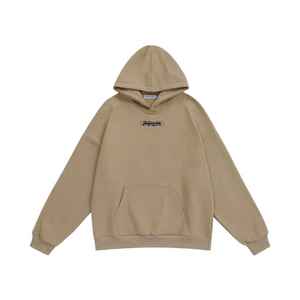 เสื้อฮู้ดดี้โอเวอร์ไซส์ ยูนิเซ็กซ์ ผ้าฝ้ายทอ 100% ป้องกันขนร่วง สไตล์ Y2K สตรีทแวร์ แขนยาว - Product Image 1