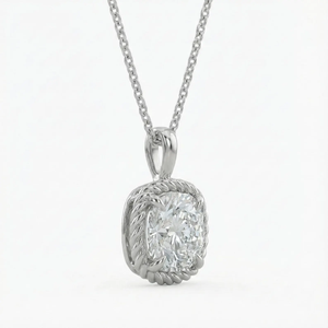 Collar con Colgante de Diamante Corte Brillante, Plata 925, Engaste en Bisel, Estilo Clásico, Unisex, Uso Diario - Product Image 4