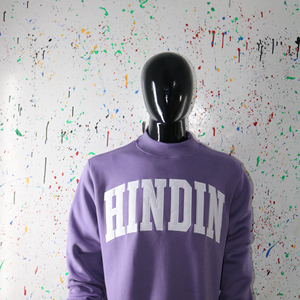 Suéter Hindin Morado de Cuello Alto, Holgado, Unisex, Informal, de Punto, de Algodón, para Otoño, CLUSH SPORTS - Product Image 2