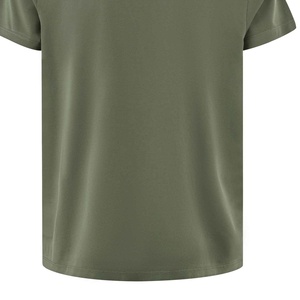 Men's <b>Olive</b> <b>Green</b> Short Sleeve O-Neck Casual <b>T</b>-<b>Shirt</b> Regular Fit 100% Cotton Solid Color Jersey Knitted Breathable Plain Dyed - Product Image 3