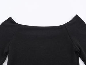 T-shirt décontracté pour femme, col rond, couleur unie, tricoté, design basique, 3 coloris - Product Image 4