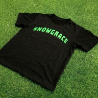 T-shirt noir à manches courtes pour homme Snowgrace, coupe classique, col rond, jersey de coton, streetwear décontracté, imprimé avec un logo sur le devant