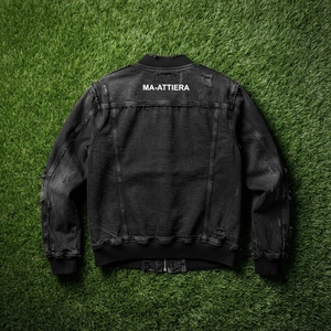 Blouson Bomber Noir Distressed pour Homme – Veste d'Hiver Streetwear – Vente en Gros – Blouson Décontracté Zippé pour Homme – Vêtement d'extérieur Tendance - Product Image 6