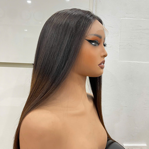 วิกผมตรงแบบ HD Lace Closure สีออมเบร น้ำตาลดำ เนื้อผมมันเงา ไม่พันกัน พร้อมส่ง ผมแท้ 100% - Product Image 3