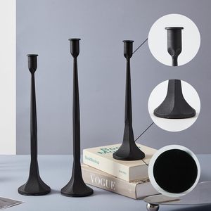Premium casted aluminium candle stand set <b>black</b> cast Aluminium & cast Iron Candle Holders ideal for modern decor styling - Product Image 4