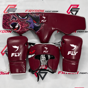 Nuevo Kit de Boxeo Personalizado con Diseño Estampado Fly Grey Genger, Guantes, Protector de Cabeza y Protector Inguinal para Entrenamiento, Precio Económico al por Mayor - Product Image 5