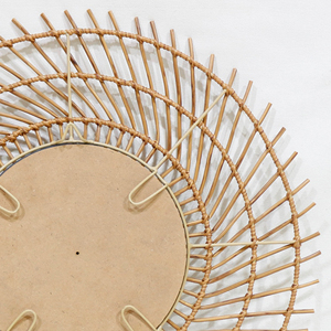 Espejo de bambú hecho a mano de fábrica Artex Dong Thap, espejo de decoración de pared Vintage de Vietnam para sala de estar - Product Image 5