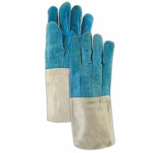 Guantes de soldadura de cuero - Resistentes al calor, antideslizantes, sin látex ni silicona, para barbacoa/camping/cocina, soporte para ollas (cuero de vaca) - Product Image 3