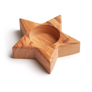 Portavelas de Madera en Forma de Estrella, Soporte para Velas de Madera Natural, Decoración para el Hogar, Centro de Mesa - Product Image 3