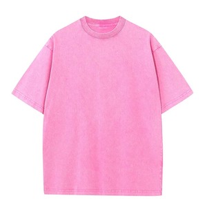 T-shirt vintage pour homme en coton délavé à l'acide, coupe ample, manches courtes, confortable, pour un style décontracté et un usage quotidien - Product Image 2