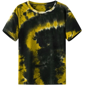 T-shirt tie-dye pour homme à manches courtes et col rond, T-shirt tie-dye de luxe pour homme avec imprimé intégral - Product Image 3