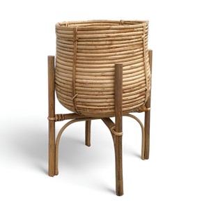 Supplier price rattan planter holder <b>stand</b> shelf sustainable natural wicker plant <b>pot</b> <b>stands</b> - Product Image 6