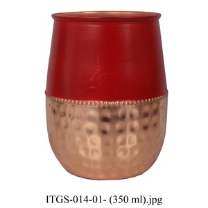 Copper Tumbler 250ml Handmade Traditional Chinese Design Solid Pattern Single Wall Adults Party Use - Product Image 3