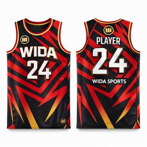 Wida Sports 2026 – Maillot de basketball personnalisé avec logo d'équipe, jersey brodé, vêtements grandes tailles, technique de sublimation - Product Image 6