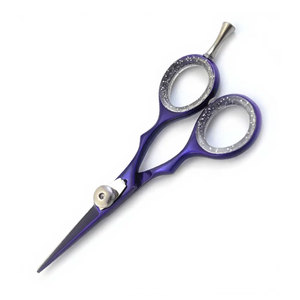 Ciseaux de coiffure de couleur violette, ciseaux de barbier en acier inoxydable pour la coupe de cheveux et la barbe - Product Image 4