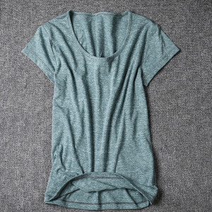 Haut décontracté pour femme en jersey 100 % coton, col roulé sans manches, coupe ajustée, couleur unie, respirant, printemps-été - Product Image 5
