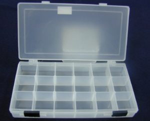 DK-647 18 Compartment Storage <b>Box</b> | Clear Plastic Embroidery floss Storage <b>Box</b> Organizing Case for <b>Small</b> Items Desk Organizer - Product Image 5
