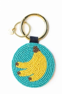 Export Quality Unique Gift Item Orange Checkered Beaded Key Chain Game Day Checkerboard Pattern Embroidered Key Ring Fashion Use - Product Image 2