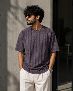 Camiseta Polo a Rayas para Hombre, Ligera, de Polialgodón, Ropa Personalizada, Camiseta Polo de Mezcla de Algodón para Hombre - Product Image 2