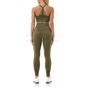 Conjunto de Yoga para Mujer de Alta Calidad - Superventas, Diseño Único, Patrón Sólido, Logotipo Frontal, 2 Piezas, Transpirable y Ecológico - Product Image 6
