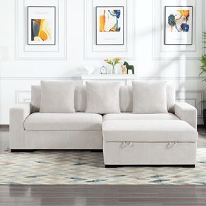 โซฟาแบบแยกส่วน 103.5 พร้อมออตโตมันสำหรับห้องนั่งเล่น - Product Image 1