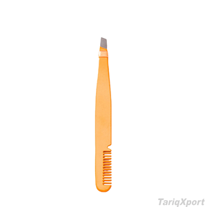 Pinzas de Acero Inoxidable de Alta Calidad con Punta Inclinada para Recortar Pestañas y Cejas, Herramientas de Belleza - Product Image 3