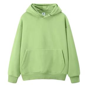 <b>Men's</b> <b>Red</b> Hooded <b>Sweatshirt</b> Oversized Cotton Knitted Casual Solid Color Pocket Design Autumn Wear - Product Image 3