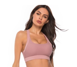 สปอร์ตบราออกกำลังกายสำหรับผู้หญิง ดีไซน์ซิปหน้าแบบ U-Neck สายไขว้หลัง รองรับแรงกระแทกสูง เหมาะสำหรับโยคะ วิ่ง และวิดพื้น ขายดี - Product Image 2