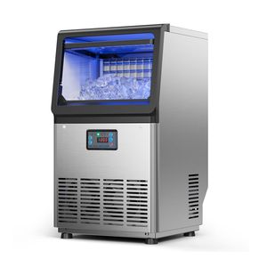 Macchina Professionale per Produzione Ghiaccio, 80 Libbre/24H, Capacità di Stoccaggio 13 Libbre, da Banco/Sottobanco, in Acciaio Inox - Product Image 1