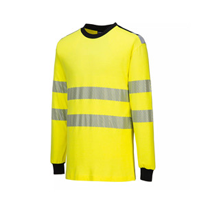 Camiseta de Seguridad de Alta Visibilidad de Manga Larga con Cinta Reflectante Segmentada, Antiarrugas, de Poliéster, Personalizada, Unisex, para Trabajo - Product Image 1