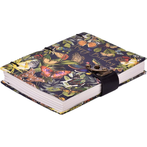 Happy Birthday Butterfly Journal | Printed Cardboard Hardcover <b>Notebook</b> | Floral & Butterfly <b>Diary</b> | 200 White Pages | 7x5inches - Product Image 2