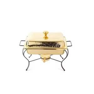 Calentador de Comida Premium de Cobre Alto para Colgar, Tipo Cazuela, de Acero Inoxidable, para Buffet, con Soporte de un Solo Poste y Base para Combustible - Product Image 6