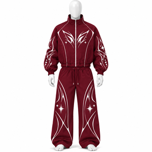Ensemble de jogging coupe-vent léger et respirant pour homme, en nylon imperméable, avec logo personnalisé, à prix avantageux - Product Image 2