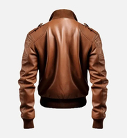 Veste en cuir personnalisée de qualité supérieure pour l'hiver, en cuir de vache, veste bomber de haute qualité, style streetwear, col montant