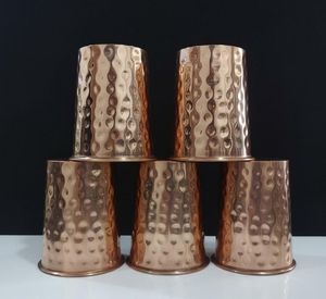 Verres en cuivre pour solution aqueuse quotidienne, boisson ayurvédique, écologiques, réutilisables, durables, pour la maison et la cuisine - Product Image 4