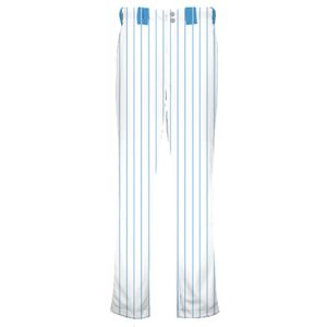 Ensemble d'uniformes de baseball personnalisés blanc, bleu et or, maillot et pantalon sublimés, vêtements de sport pour les joueurs jeunes et adultes - Product Image 3