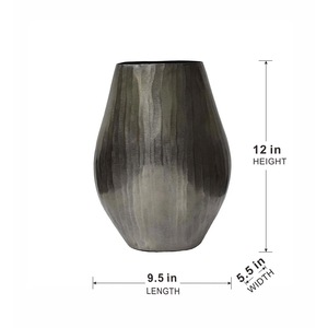 Modern Handmade Artistic Metal <b>Tabletop</b> Vase for Decorative Flowers Elegant Interior Styling for Living Room & Office - Product Image 4