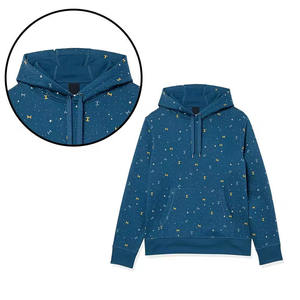 Sudadera con Capucha Unisex Personalizada con Estampado Gráfico de Estrellas, Sudadera de Forro Polar Extra Grande, Ropa Urbana Informal para Otoño e Invierno, Color Azul Verde - Product Image 5