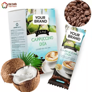 Cappuccino à la noix de coco 4 en 1, café instantané premium avec des saveurs de fruits et de crème, 18 g, caféiné, sans sucre, pour machine à boissons, prêt à boire - Product Image 4