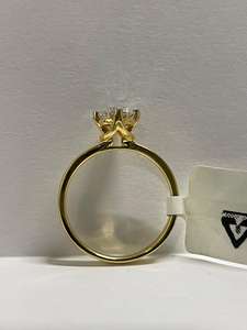 Exclusive 0.95 CT Round <b>Diamond</b> Ladies <b>Ring</b> 18K Yellow Gold Real Lab Grown IGI Certified VS Unique Anniversary - Product Image 2