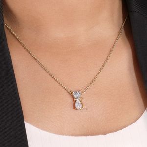 Collar de diamantes talla pera con claridad VVS-VS, certificado por IGI, hecho a mano con pasión por parte de un proveedor y fabricante indio. - Product Image 4