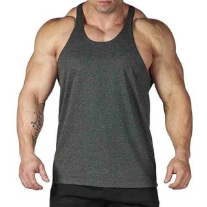 Camiseta sin mangas verde para hombre, cuello redondo, color sólido, tejido de punto, informal, 100% algodón - Product Image 5
