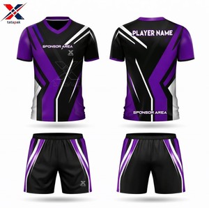 Ensemble de maillots de football personnalisés pour hommes 7v7, 100% polyester, séchage rapide, respirant, manches courtes, unisexe, adultes, prix de gros - Product Image 1
