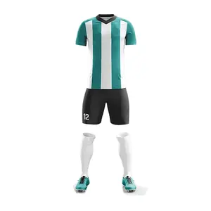 Easy To Wear Football Jersey and Shorts Private Label Soccer Uniforms For Sale Sports Wear Customized Made Set